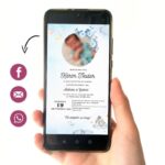 invitație botez digitală poză