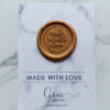 ștampilă pentru sigilii de ceară made with love