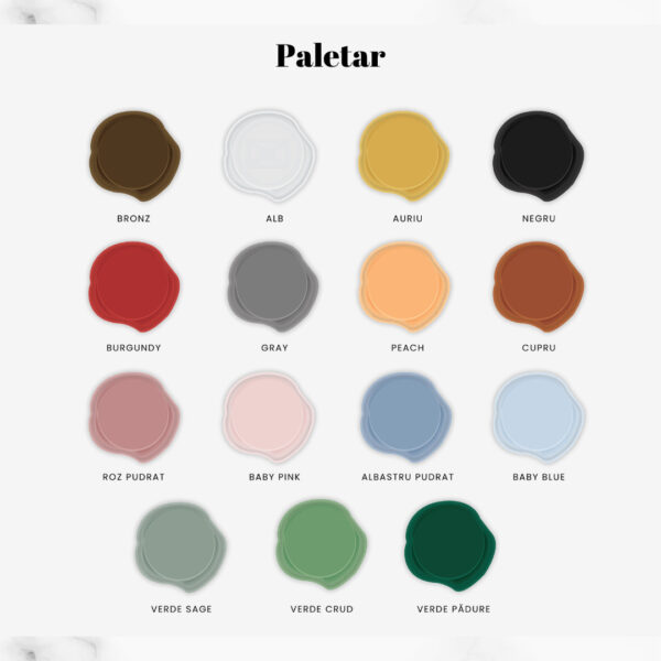 paletar culori sigilii de ceară