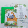 invitație de botez jungle, invitație de botez safari, invitație de botez junglă