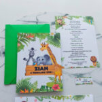invitație de botez jungle, invitație de botez safari, invitație de botez junglă