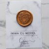 ștampilă pentru sigilii de ceară inimă cu model