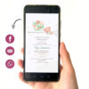 invitație botez digitală ursuleț
