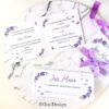 invitație de botez iris, invitație de botez florală, invitație de botez fetiță