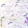 invitație de botez iris, invitație de botez florală, invitație de botez fetiță