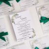 Invitatie nunta verde&alb