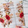 invitatie de nunta cu flori de toamna rosii