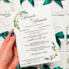 Invitatie nunta verde&alb