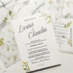 Invitatie greenery de primavara