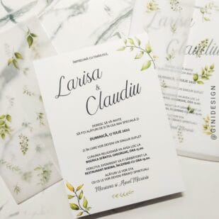 Invitatie greenery de primavara