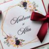 invitatie de nunta burgundy