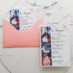 invitatie de nunta cu poza pink collage