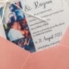 invitatie de nunta cu poza pink collage