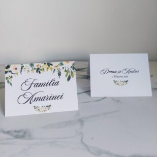 place card nuntă floral