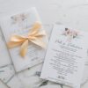 invitatie de nunta boho peach