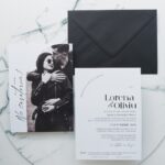 Invitatie nunta foto minimalistă