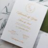 invitatie cu coronita aurie