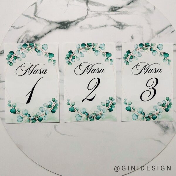 numere de masă nuntă coroană de frunze