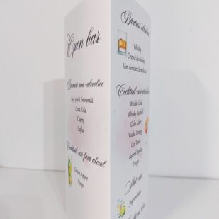 meniu trifold nuntă