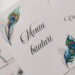 meniu nuntă pene păun