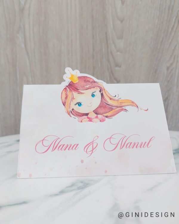 place card botez prințesă