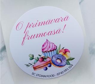 eticheta adeziva personalizata cofetarie