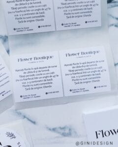 etichete adezive personalizate florarie instructiuni flori