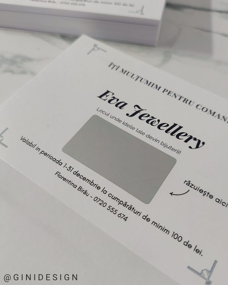 Voucher răzuibil câștig bijuterii