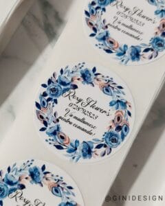 etichete adezive personalizate florarie logo