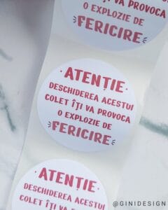etichete adezive personalizate mesaj multumire