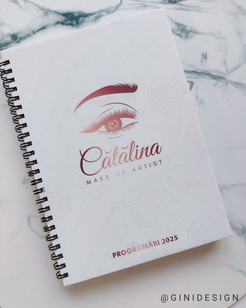 Agendă de programări 2025-coafor, salon, nails, gene,make-up