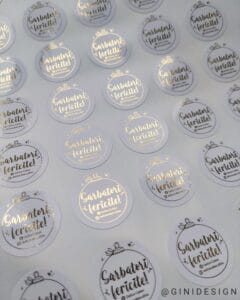 Etichete adezive personalizate cu folio de sarbatori