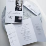 Invitație nuntă bandă folio și poză