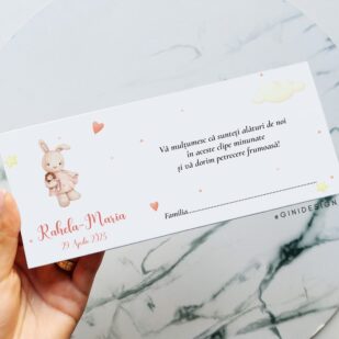 Plic de bani botez iepuraș, plic de dar botez iepuraș