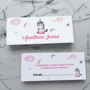 Plic de bani botez unicorn 2,Plic de dar botez unicorn 2