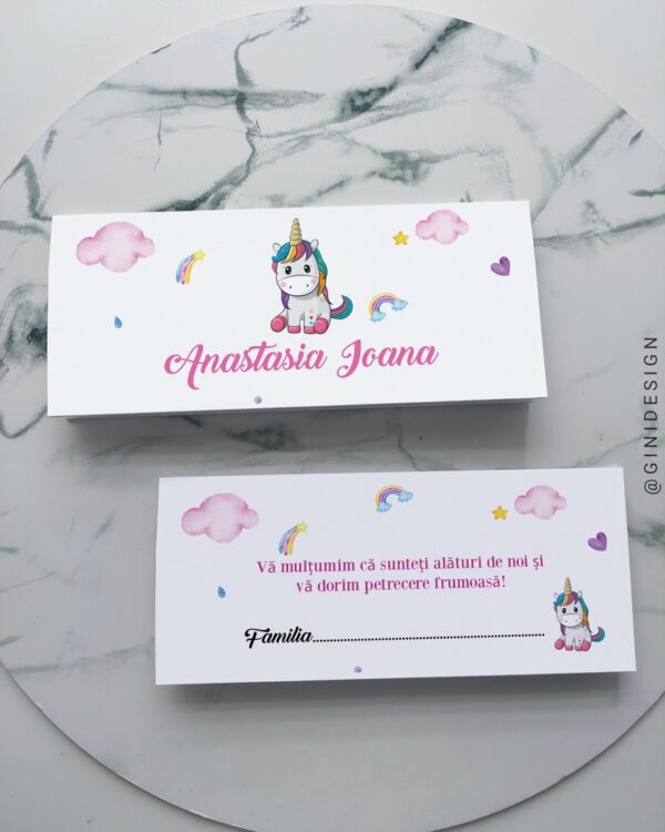 Plic de bani botez unicorn 2,Plic de dar botez unicorn 2