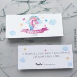 Plic de bani botez unicorn 3, Plic de dar botez unicorn 3
