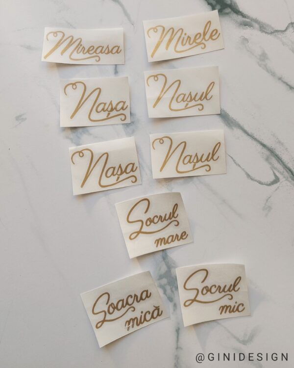 Sticker pahare nuntă model 2