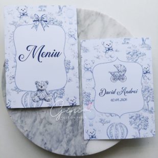 Meniu botez baby dior albastru