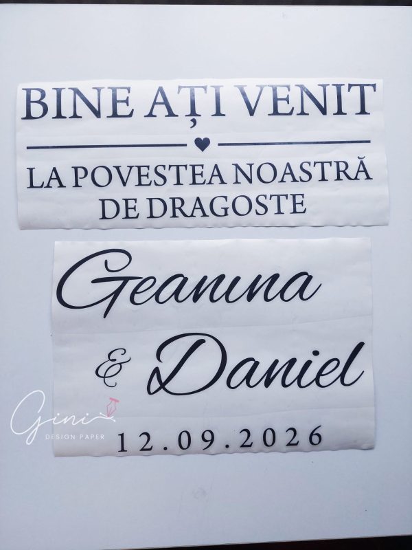 sticker oglindă nuntă