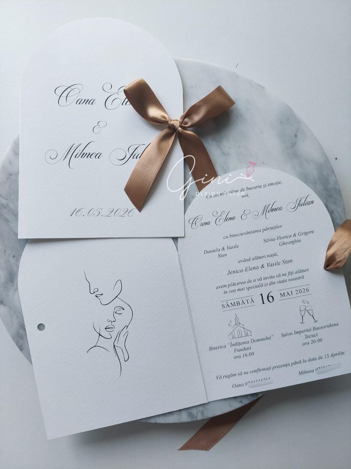 Invitație de nuntă arcadă