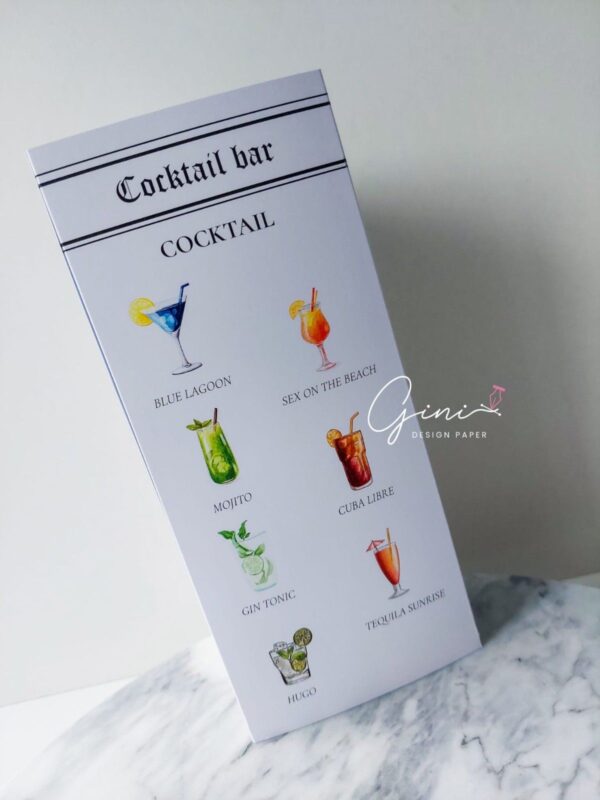 Meniu nuntă trifold ziar