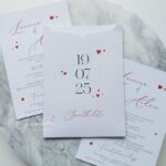 Invitație de nuntă inimi