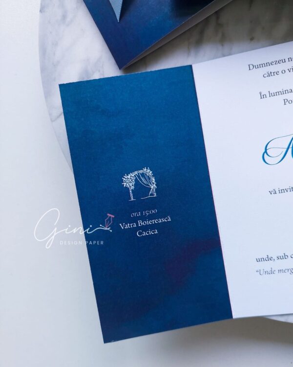 Invitație nuntă navy
