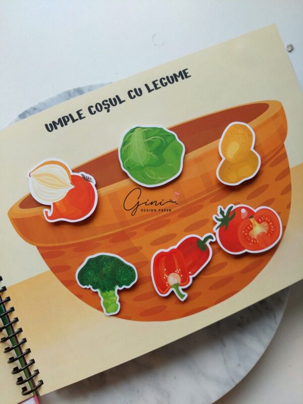 carte de activitati copii, fructe și legume