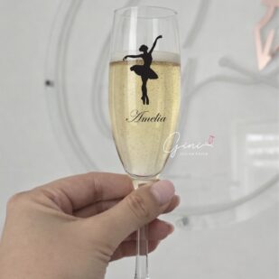 Sticker pahare botez balerină