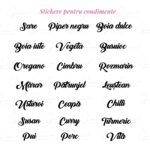 Sticker recipiente condimente