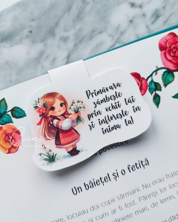 Mărțișor semn de carte magnetic tradițional