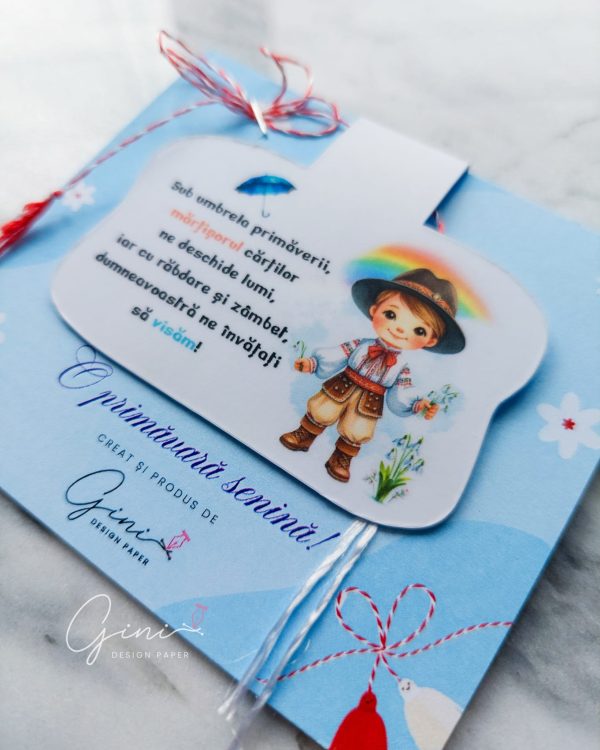 Mărțișor semn de carte magnetic grădiniță sau școală