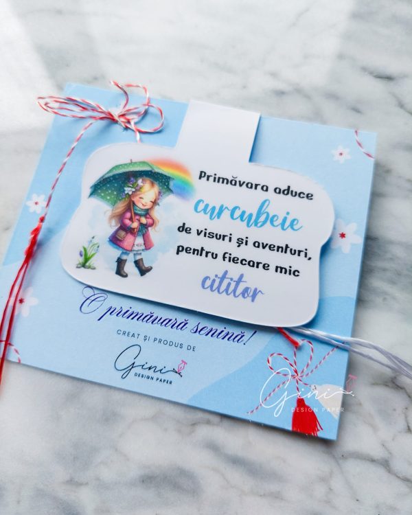 Mărțișor semn de carte magnetic grădiniță sau școală